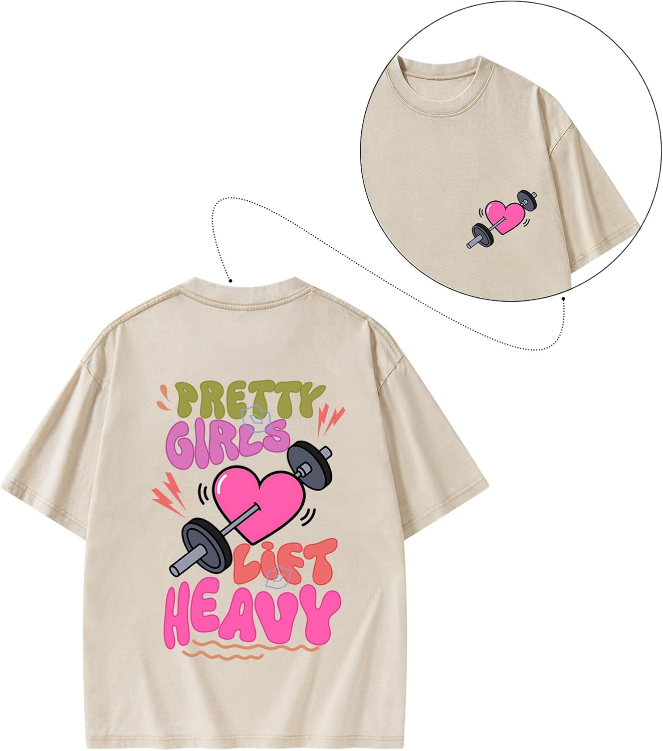 Pretty Girls Lift Heavy Gym Shirt - Women's Funny Workout T-Shirt, Cute Weightlifting Apparel, Soft Cotton Training Top