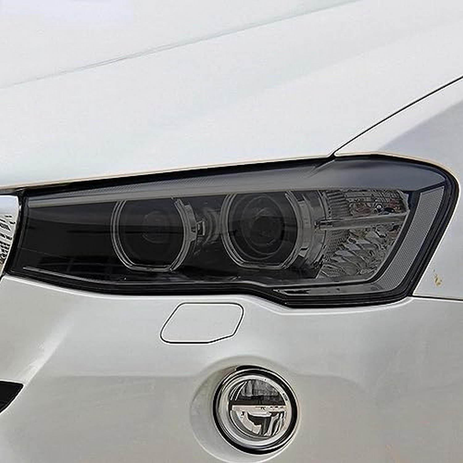 Protection de phare haut de gamme en TPU noir fumé pour BMW X3