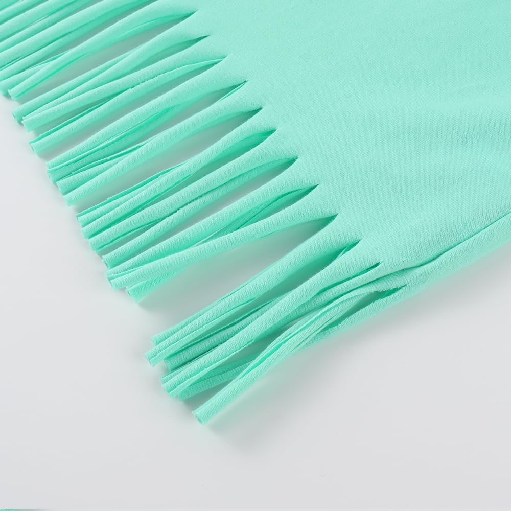 Noomelfish Girls Short Sleeve Fringe T-Shirts Soft Jersey Cotton Tee Tops (3-12 Years) - Image 5