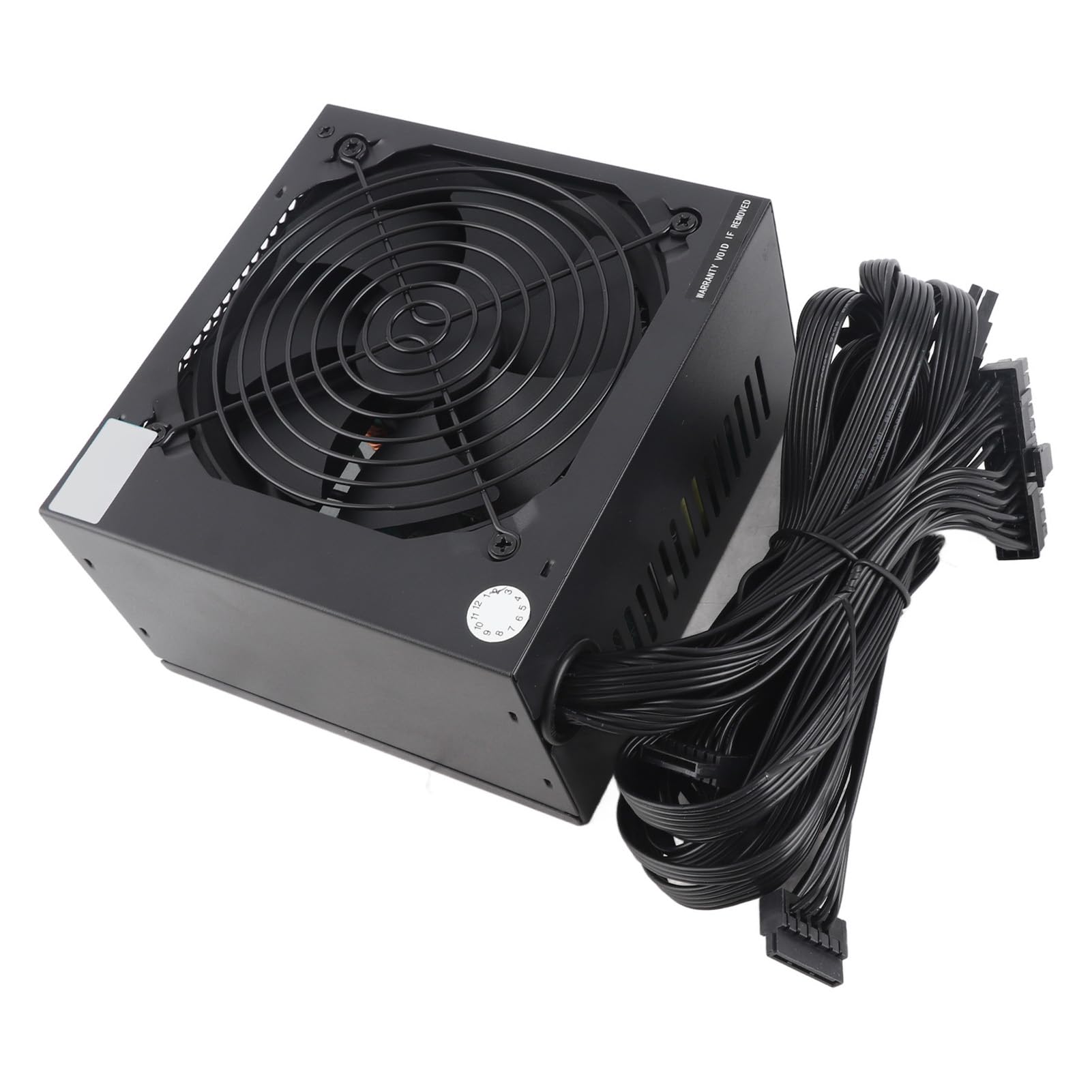 Zasilacz Komputerowy ATX o Mocy 550 W z Cichym Wentylatorem 120 Mm, Aktywny Zasilacz do Gier PFC do Obudowy Komputera Stacjonarnego, Obsługa Multi-Guard, Kompatybilny z Okablowaniem Tylnym,