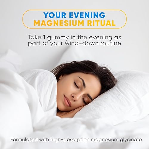 Miniatura 4 de Gomitas de glicinato de magnesio de 400 mg, suplemento de magnesio de alta absorción para mujeres, hombres y niños, apoyo muscular y relajación, sin
