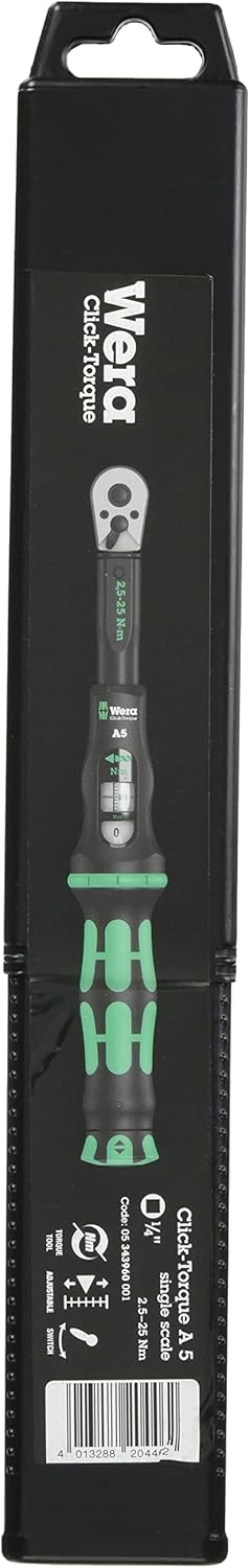 Wera A5 343960 Click Torque Wrench 2.5-25Nm 1/4