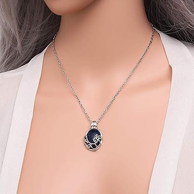 PPX 5 Pcs The Vampire necklaces for Fans - Daywalking Katherine Necklace -Verbena Necklace Chain Can Open Silver Costume Accessory - with Transparent Storage Box