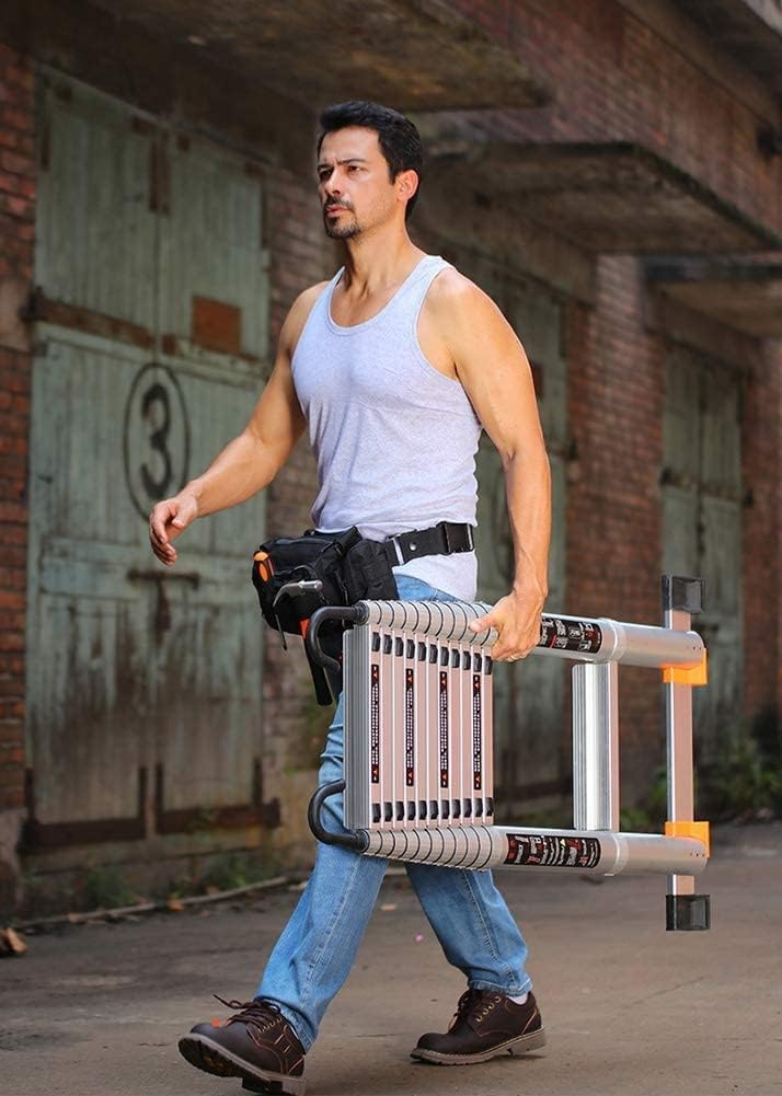 Telescoping Ladders, Home Outdoor Use Ladders Portable Telescopic Ladder Aluminum Folding Extension Ladder Stepladder Surprise Gift