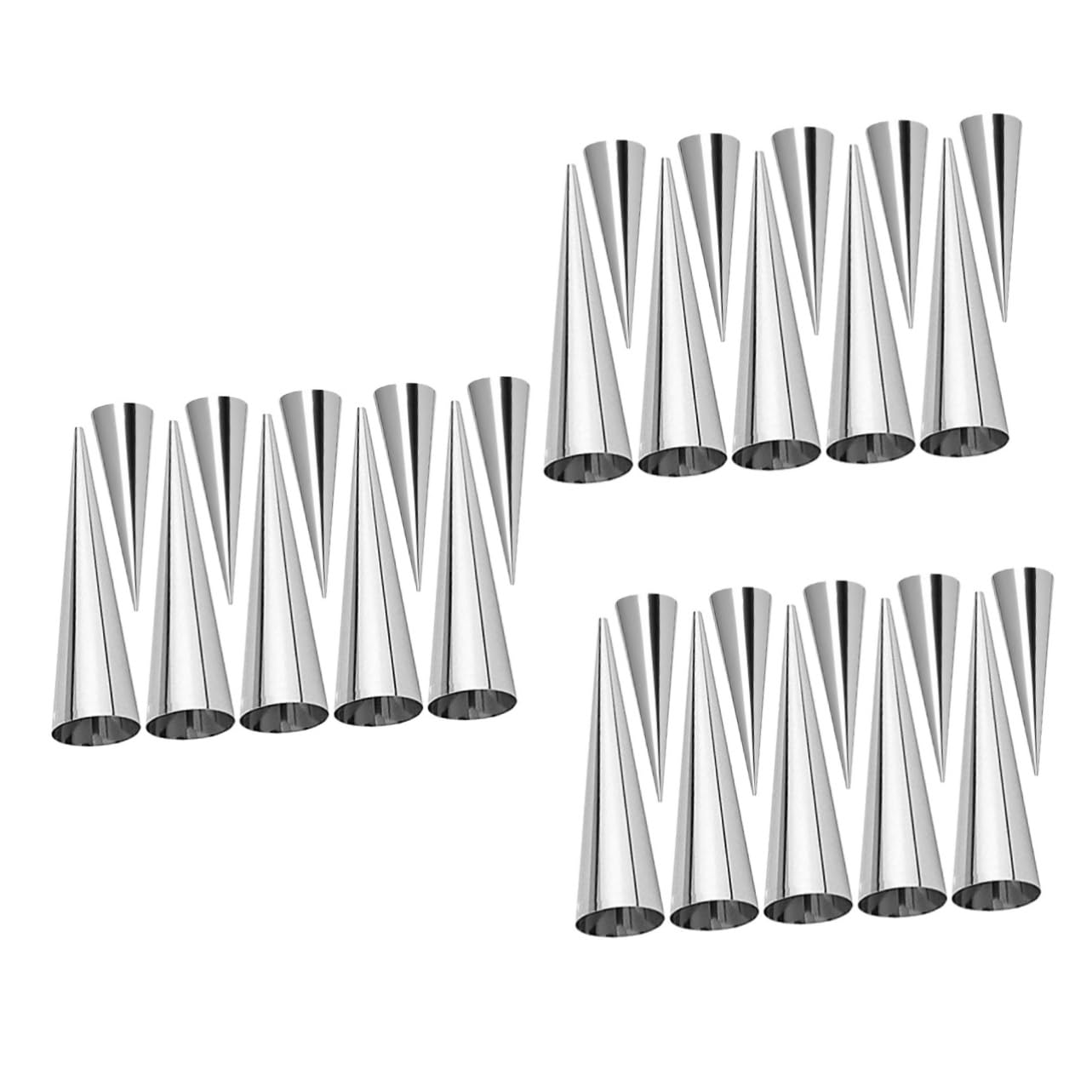 Molde para hornear en casa PRETYZOOM en acero inoxidable silver con treinta piezas duraderas