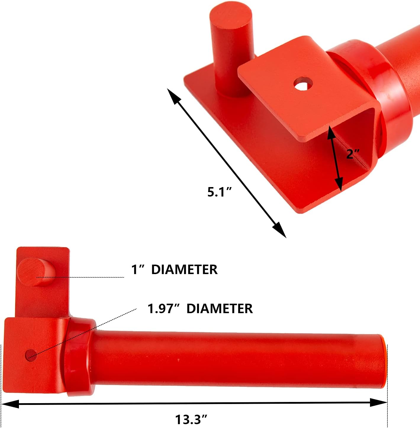 ZOVOTA Olympic Weight Plate Holders Attachment Fits 2" Weight Strength Training Plates Tube Power Cage Set of 2 Storage Rack(Red-2x2) : Sports & Outdoors