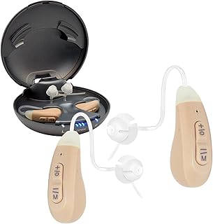 OTC Hearing Aids for Seniors, HSA FSA, Behind-The-Ear, Xmas Gift for Grandparent, 16-Channel Digital Rechargeable Hearing Amplifiers, for People with Mild Moderate Hearing Loss