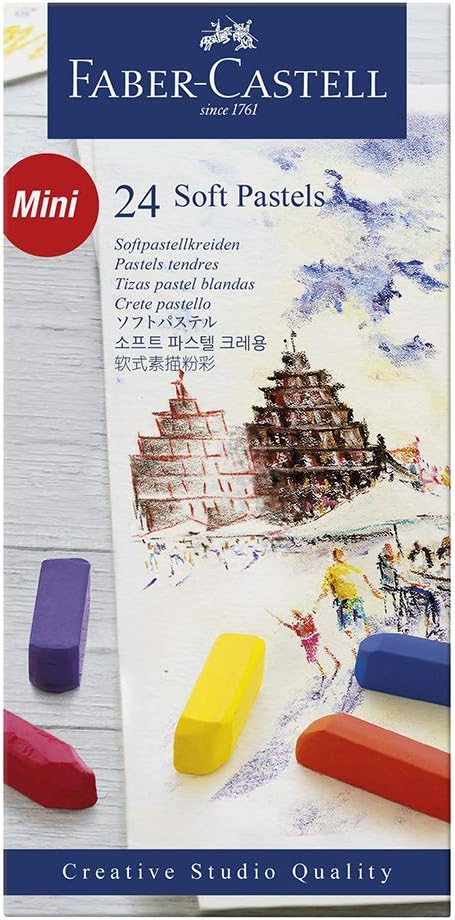 Faber-Castell Creative Studio Soft Pastel Mini Sticks (1.25”) - 24 Vivid Colors : Everything Else