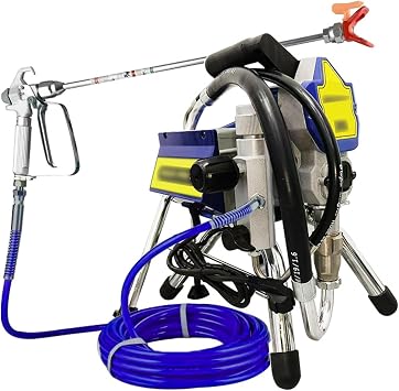 Portable Airless Paint Sprayer,2.5 Gpm Airless Paint Sprayer for Professionals,Adjustable Pressure Airless Sprayer with Gauge,Equipped with Extension Rods and Suction Pipes,for Indoor Wall Spraying
