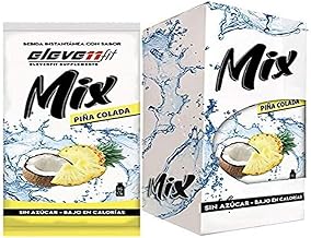 Eleven Fit Mix Instant Flavor Pina Colada | Prepare 1.5L of Healthy, Sugar-Free and Low Calorie Drink | Ideal for Mixing with Water and Improving Your Diet | Box of 12 Sachets