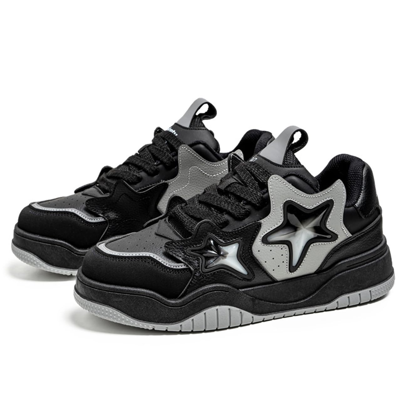 Herren Y2K Stern Plattform Sneaker Atmungsaktive Low-Top Skateschuhe für Streetwear & Campus