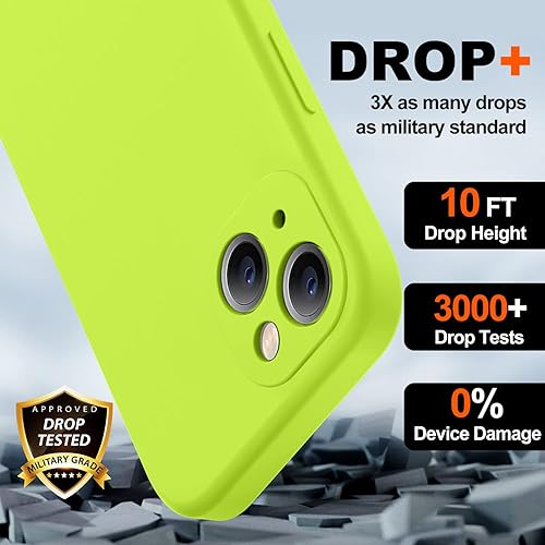 Miniatura 728 de BossKiss Funda compatible con iPhone 14 Pro, silicona mejorada [protección de cámara] [2 protectores de pantalla 9H], forro interior de microfibra