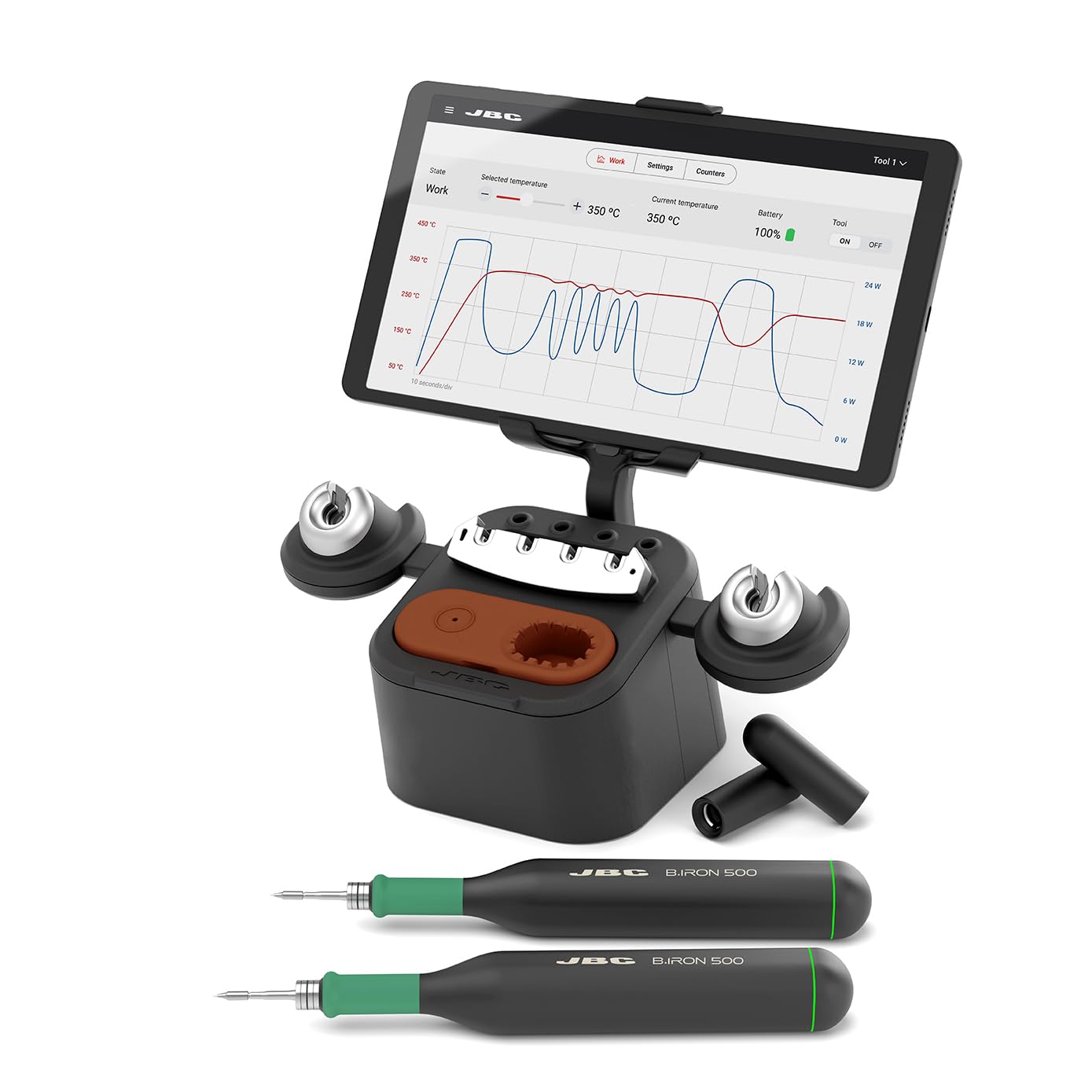 JBC ESTACION BISS-5C B.IRON DUAL 500 CON BATERIA Y TABLET
