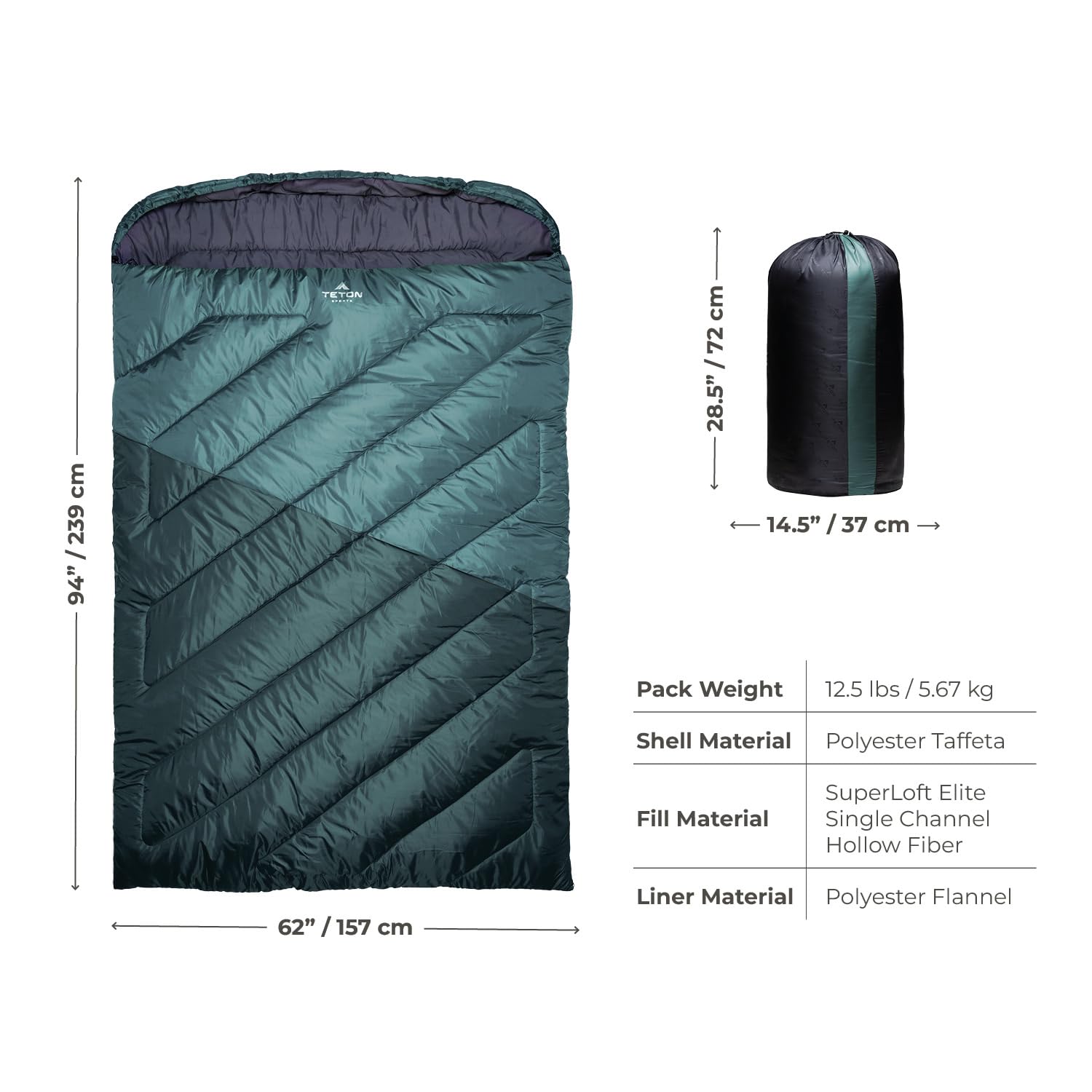 TETON Sports Celsius Sacco a Pelo, Unisex Adulto
