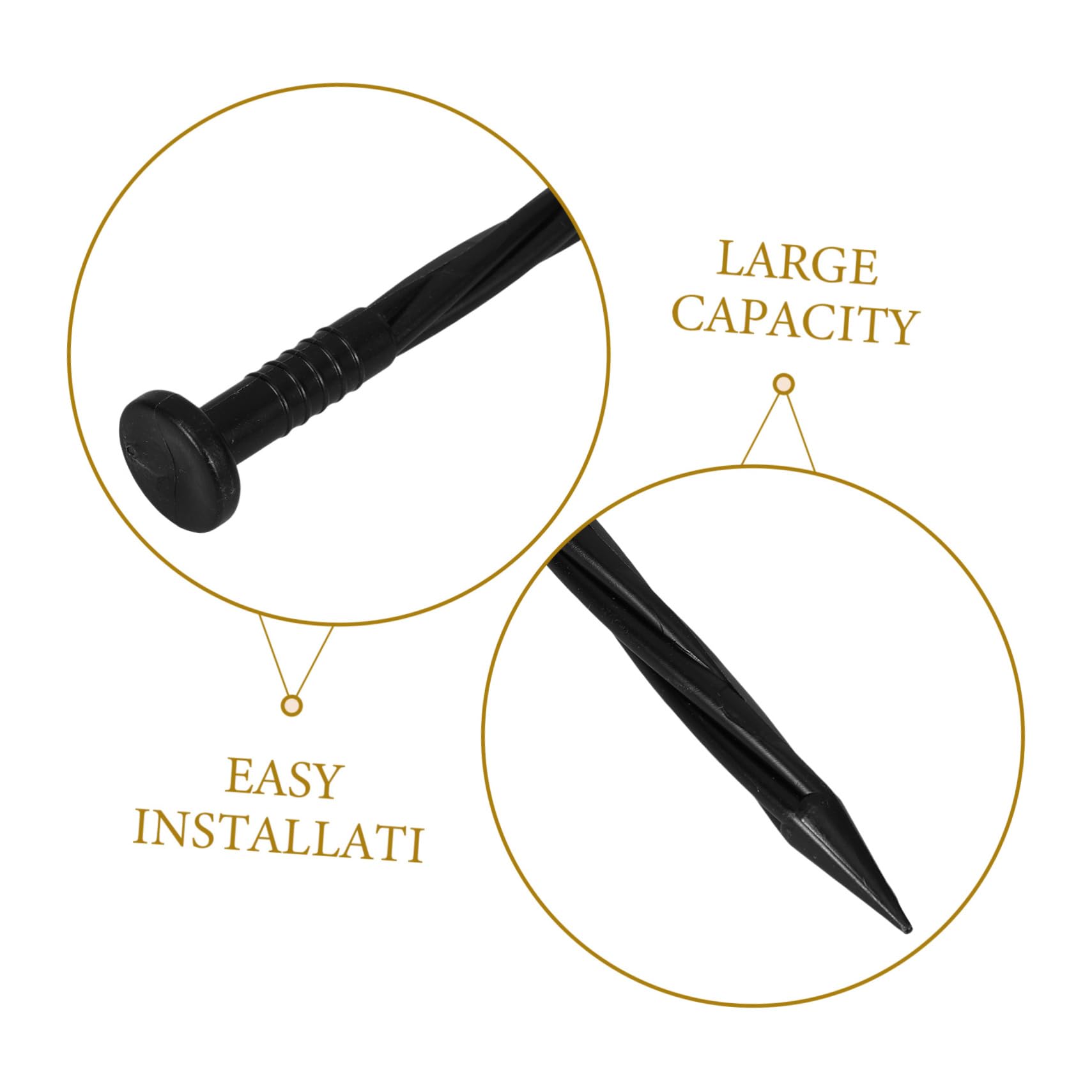 Toyvian 3 Set Chiodi Per Fissaggio Telo Pacciamatura E Ancoraggi Per Attività Resistente E Riutilizzabile Facile Da Installare Per Picnic 30 Pezzi*3