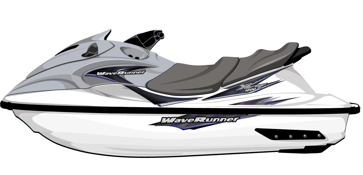 にのみ ブラックYamaha Wave Runner XLT 1200 2001 2002 2003 2004 2005ジェットスキーPWC