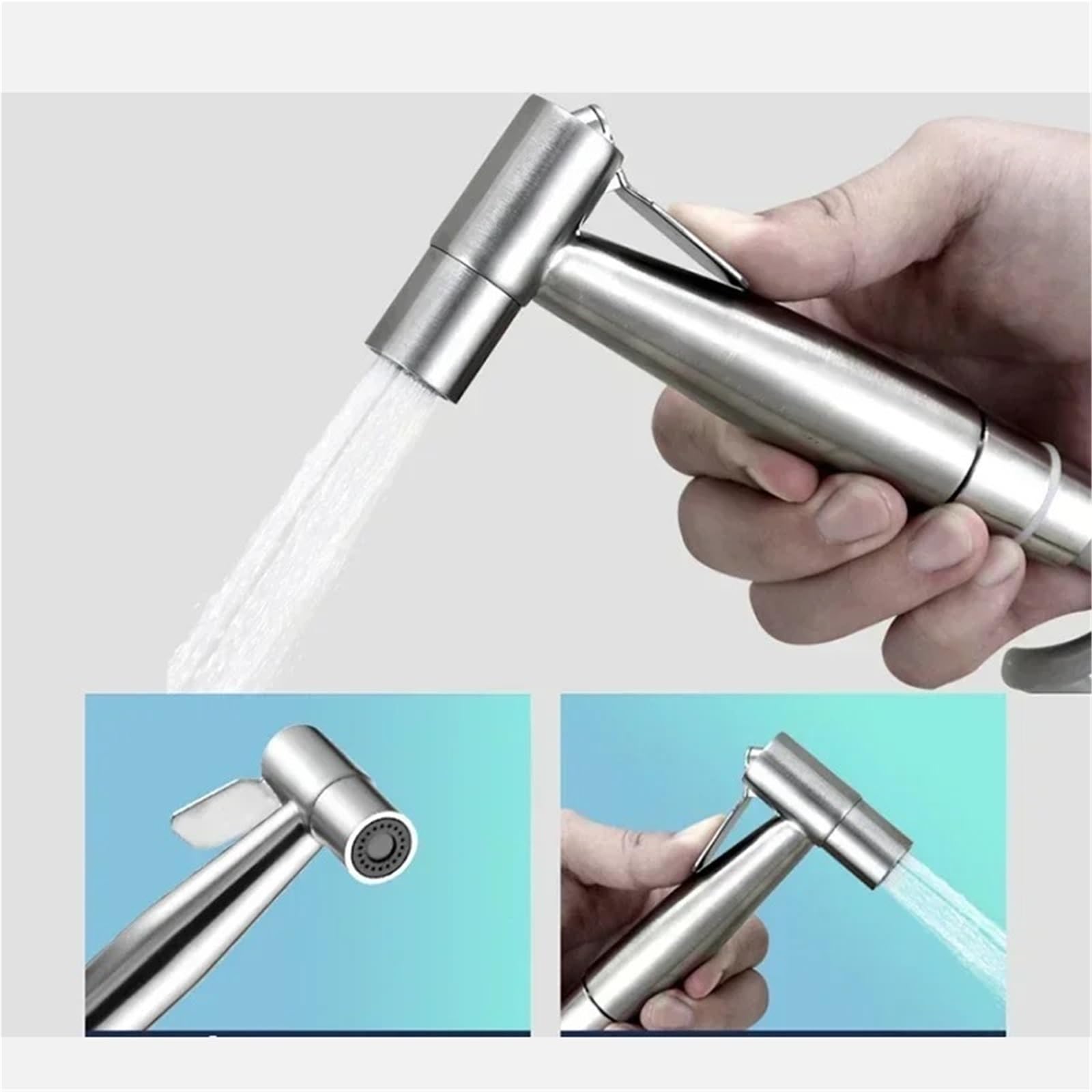 Pulverizador Bidet Mano Rociador de bidé mano acero inoxidable 304