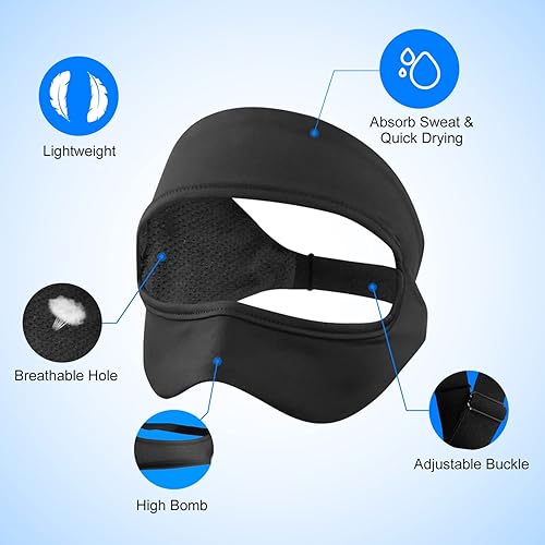 Miniatura 4 de SAYAFAN Máscara de ojos VR, banda de sudor VR ajustable transpirable para Oculus Quest 2, HTC Vive, PS, Gear, VR entrenamientos (3 unidades, negro)