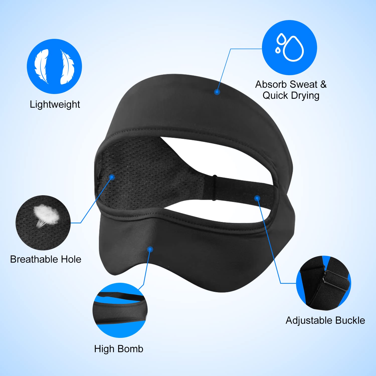Máscara de ojos VR, banda de sudor VR ajustable transpirable para Meta/Oculus Quest 2/3/3S/Pro, HTC Vive, PS, Gear, VR entrenamientos (3 unidades, negro) 4