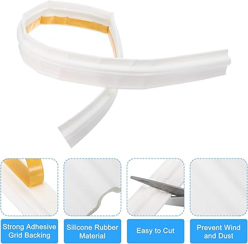 Miniatura 3 de uxcell Burlete para ventana, 16.4 ft (16.41 pies) de largo, tira de sellado de puerta autoadhesiva para aislamiento de ventanas y puertas y la parte