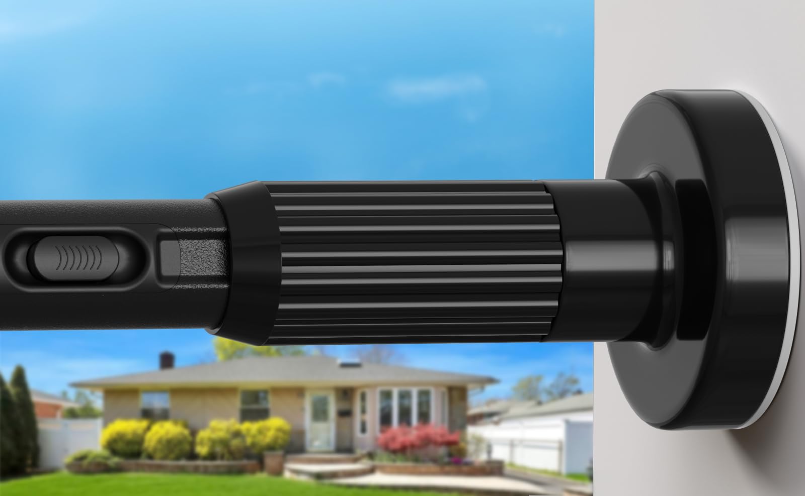 Extra Long Tension Rod 41-165inch Heavy Duty Tension Curtain Rods no Drilling Outdoor Curtain Rod for Patio,Windows,Shower,Doorway,Spring Rods Diameter 1.26inch Black
