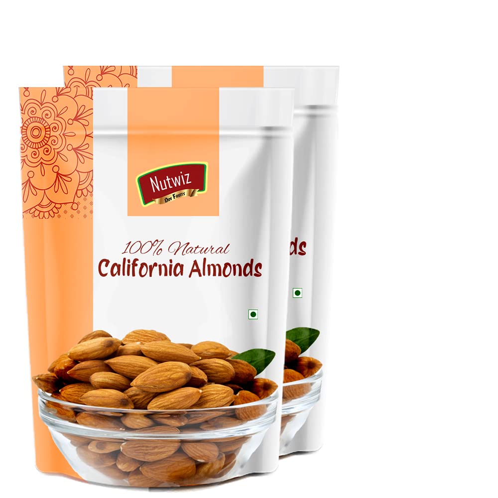 Nutwiz Premium Almonds (California Almonds/ Badam, 400g)