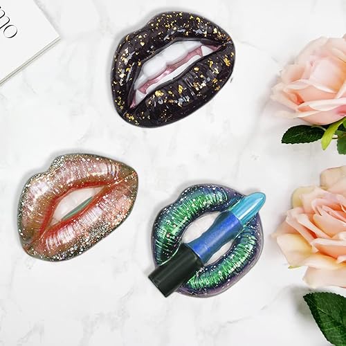 Miniatura 4 de DIYBravo 3 moldes de resina para labios, moldes de decoración de brujas en 3D, moldes de arte de resina, moldes de silicona UV epoxi para bricolaje