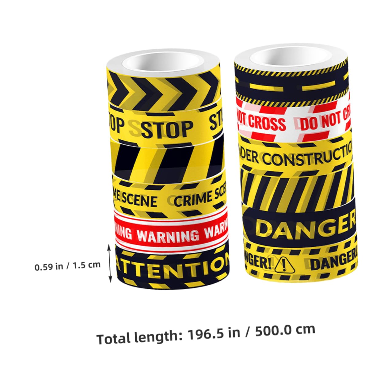 Sewroro 48rouleaux Ruban Adhésif Décoratif à Slogan Avertissement Pour Scrapbooking Autocollants Auto-adhésifs Pour Journaux Et Albums