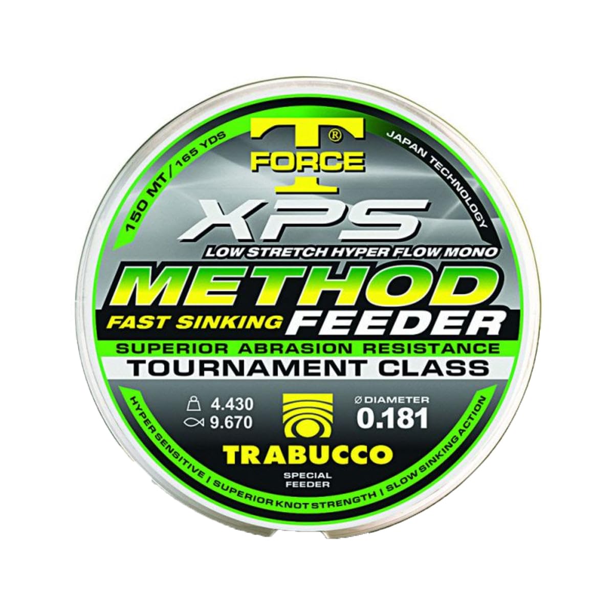 Trabucco Drut wędkarski XPS Method Feeder T-Force 0,255 mm 7,95 kg 150 m, idealny do wszystkich technik wędkarskich