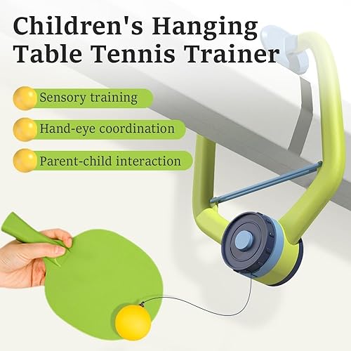 Miniatura 2 de Juego de ping pong para puerta sobre la puerta, juego de ping pong ajustable para puerta, juego portátil de entrenamiento de tenis de mesa colgante,