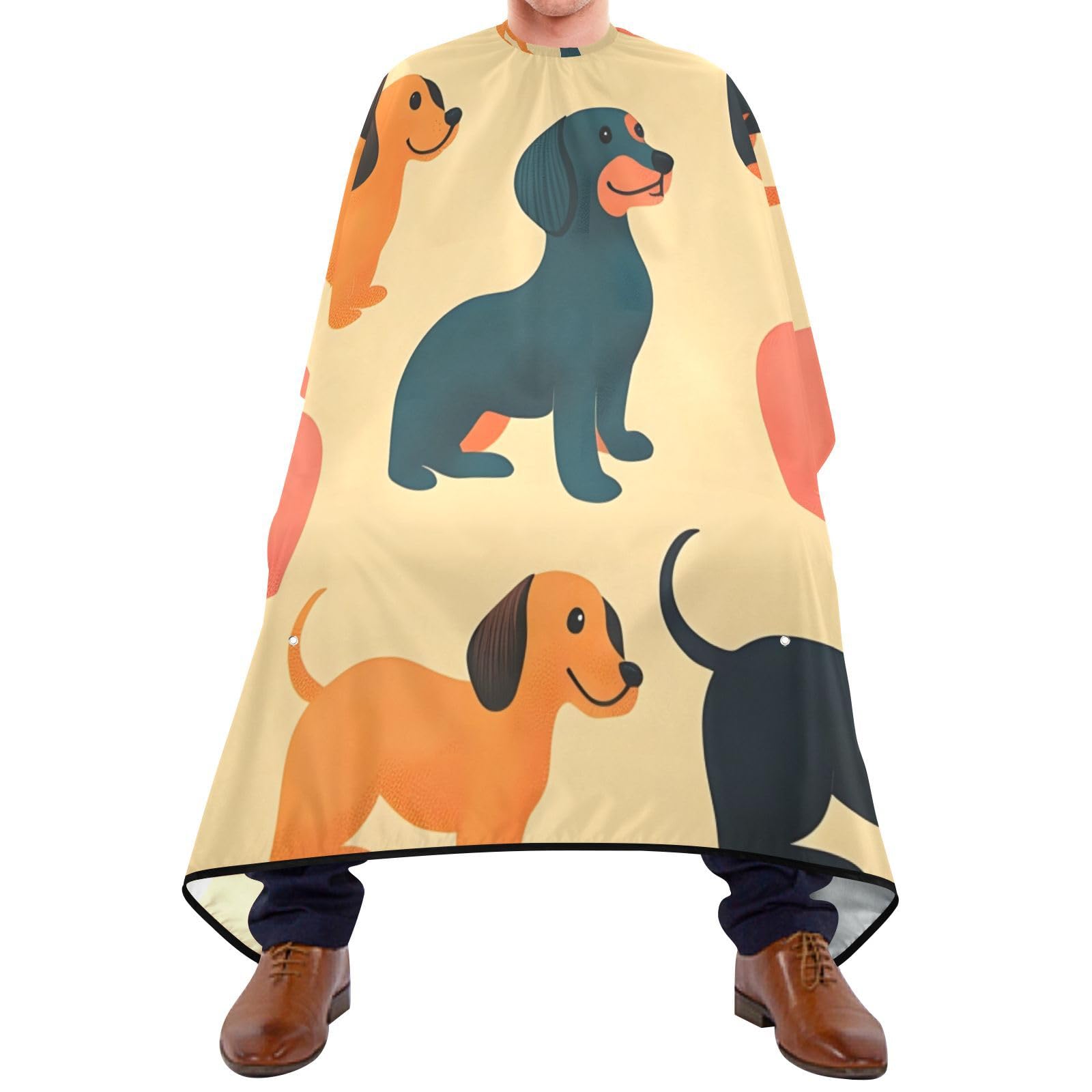 Hezely Colored Dachshunds Hair Dye Cape, Barber Cape for Adults,Waterproof Salon Cape,Waterproof Hairdressing Styling Hair Cutting, 65