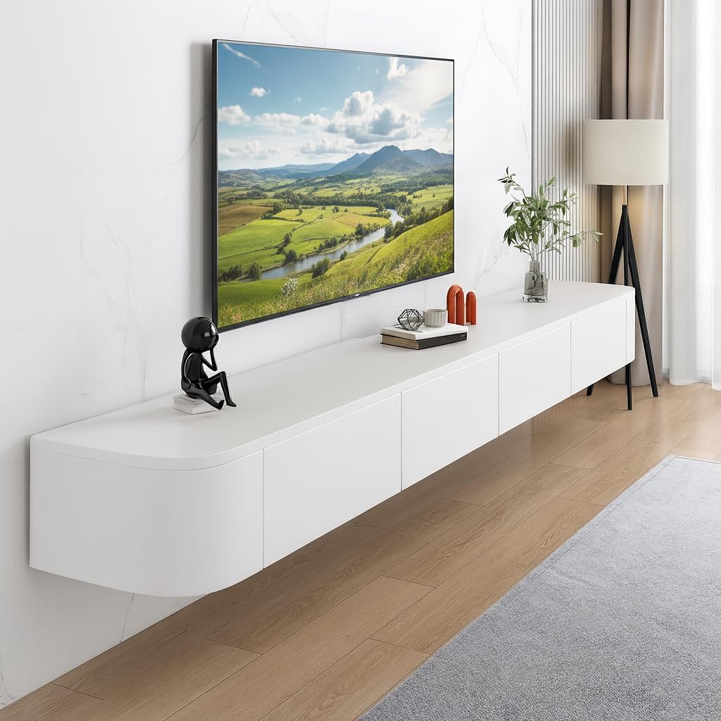 Floating TV Stand,47-118 Inch Wall Mounted TV Shelf,Modern Entertainment Center Media Console with Storage for Bedroom,Living Room (47.24")