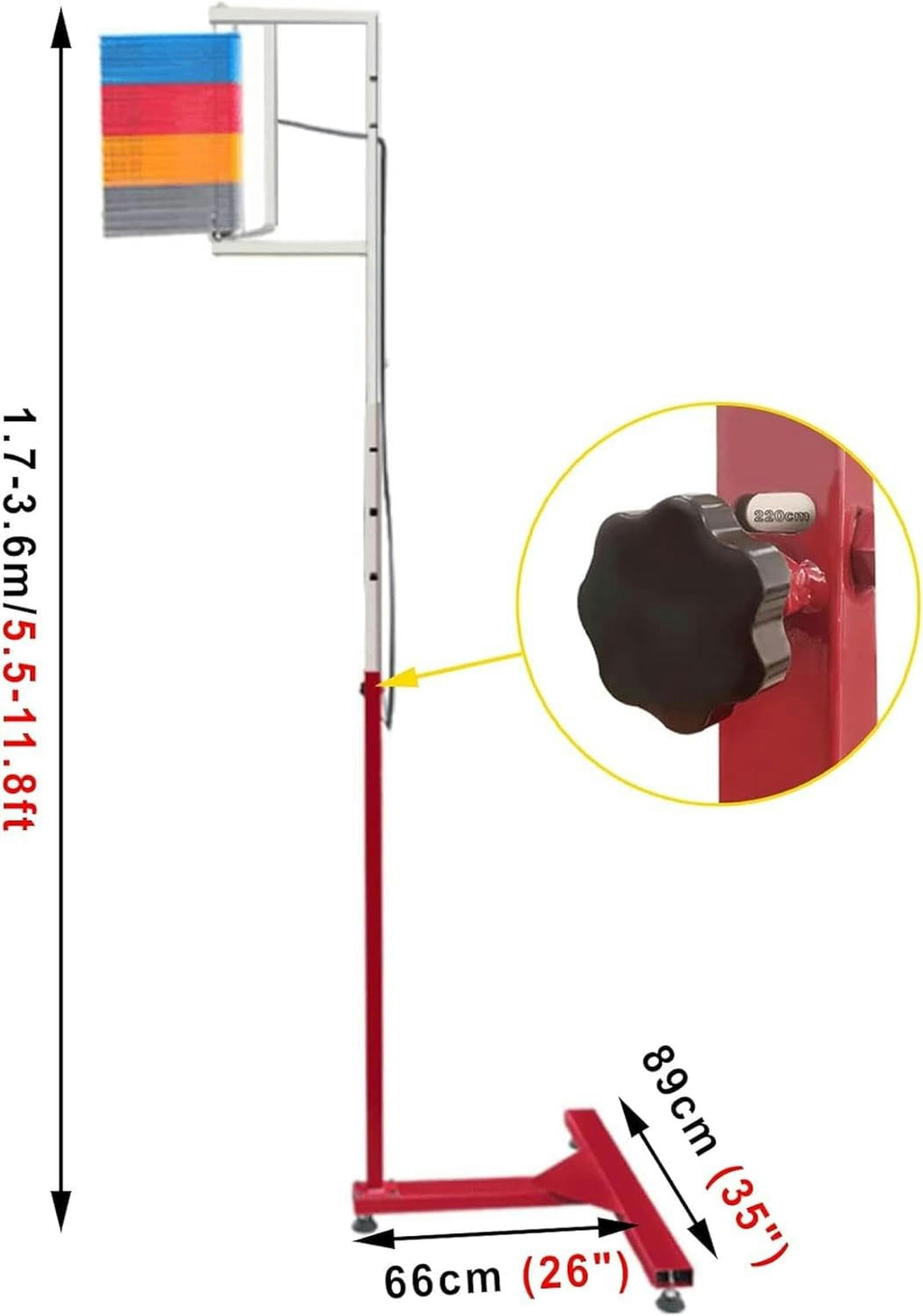 垂直跳び測定器ベル付き垂直跳びテスター調整可能な高さS＆L垂直跳び