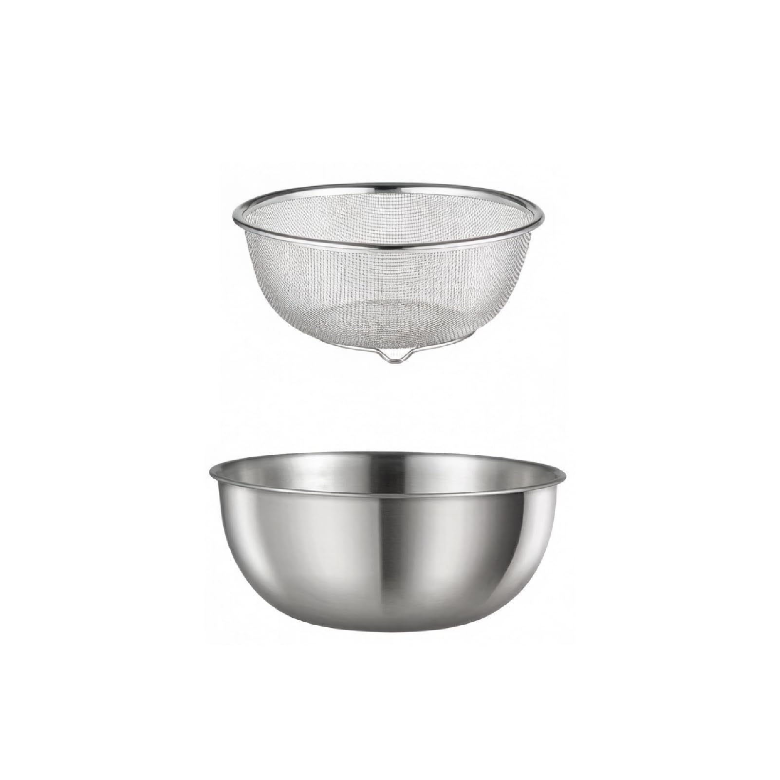 DTSXFTLY Stainless Steel Colander Bowl Double Layer Strainer Kitchen Basket