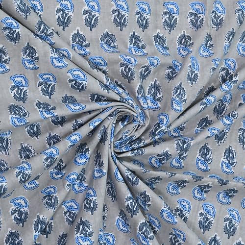 Image of 100% Cotton Single Bedsheet with 1 Pillow Cover | 240 TC Pure Cotton Flat Bed Sheet | Traditional Jaipuri Printed Bedding Set | Soft & Breathable | 60 x 90 Inch (Rangmahal Single 17)