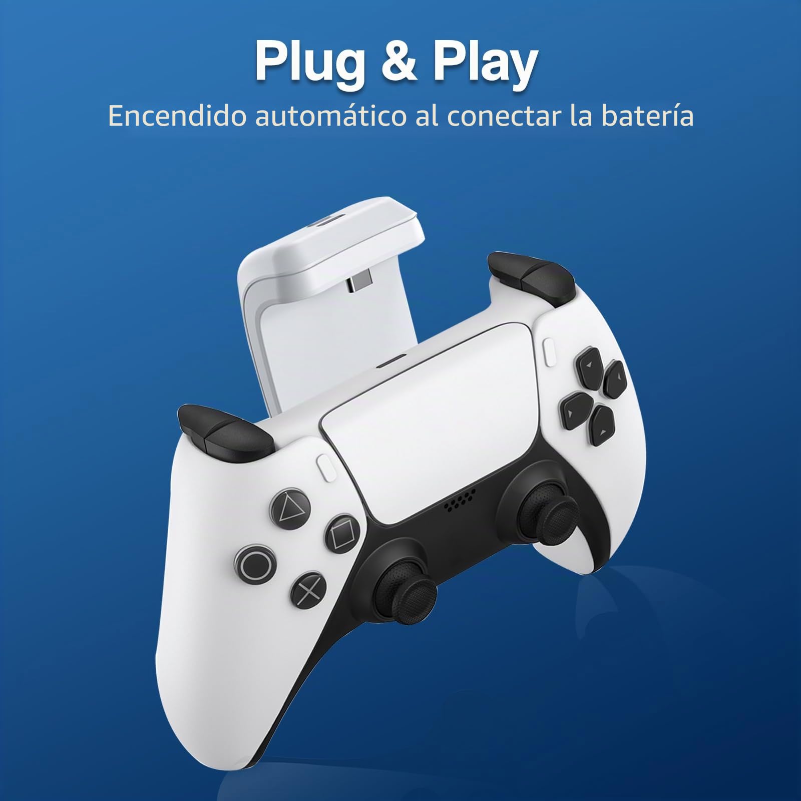 Batería externa para mando PS5 3000 mAh para Sony PlayStation 5 PS5 DualSense - Batería de repuesto recargable con cable de carga tipo C