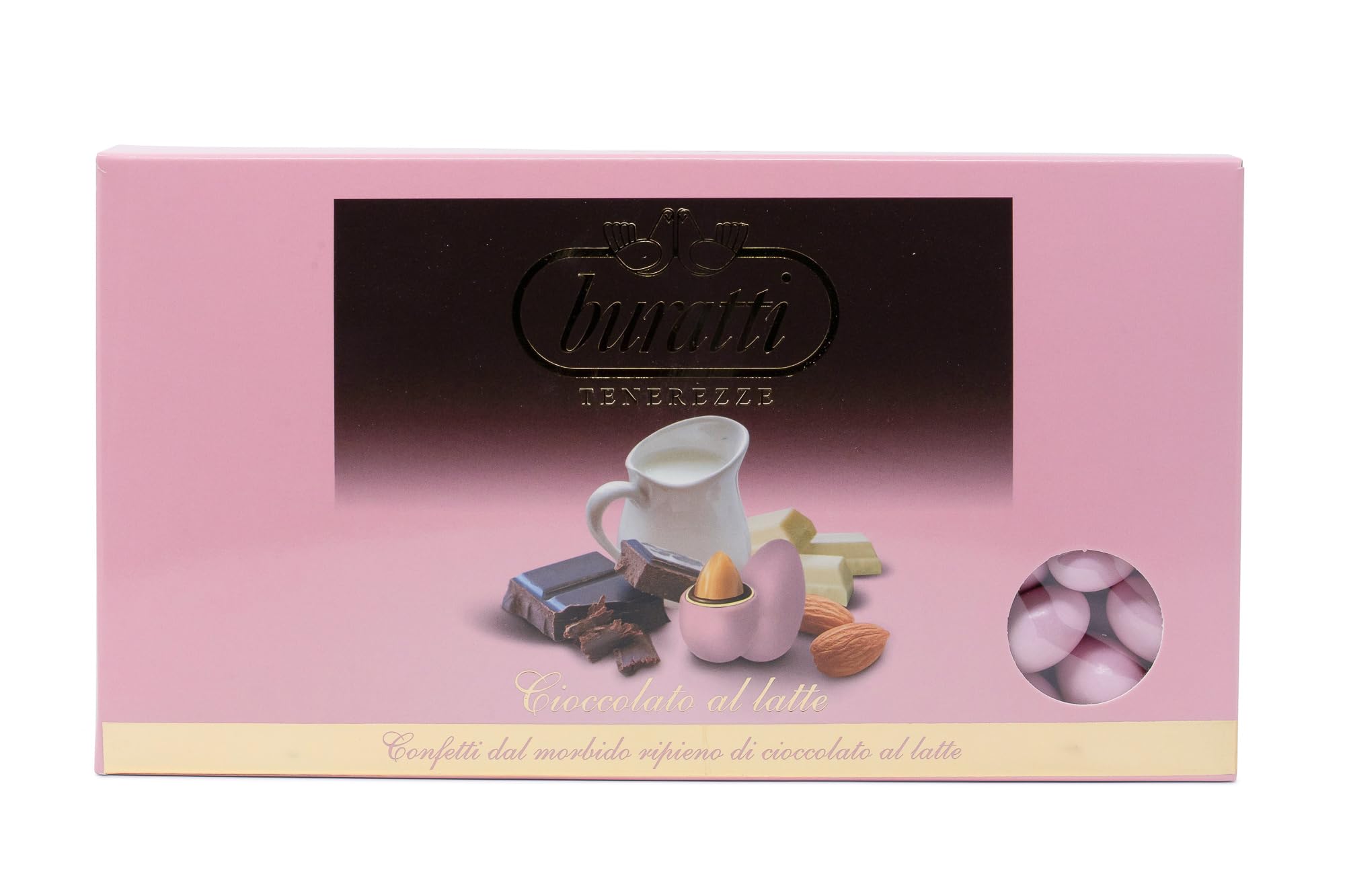 Buratti Confetti Tenerezze Almendras Recubiertas De Chocolate Rosa 1000 g