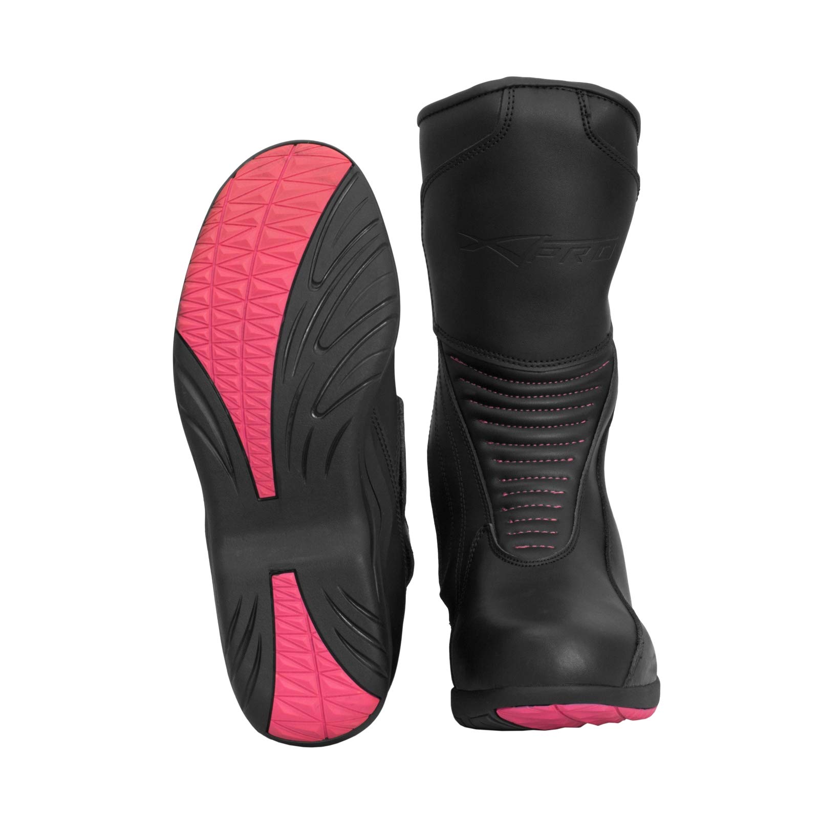 A-Pro Stivale Pelle Traspirante Omologato CE Moto Donna Touring Urban Impermeabile