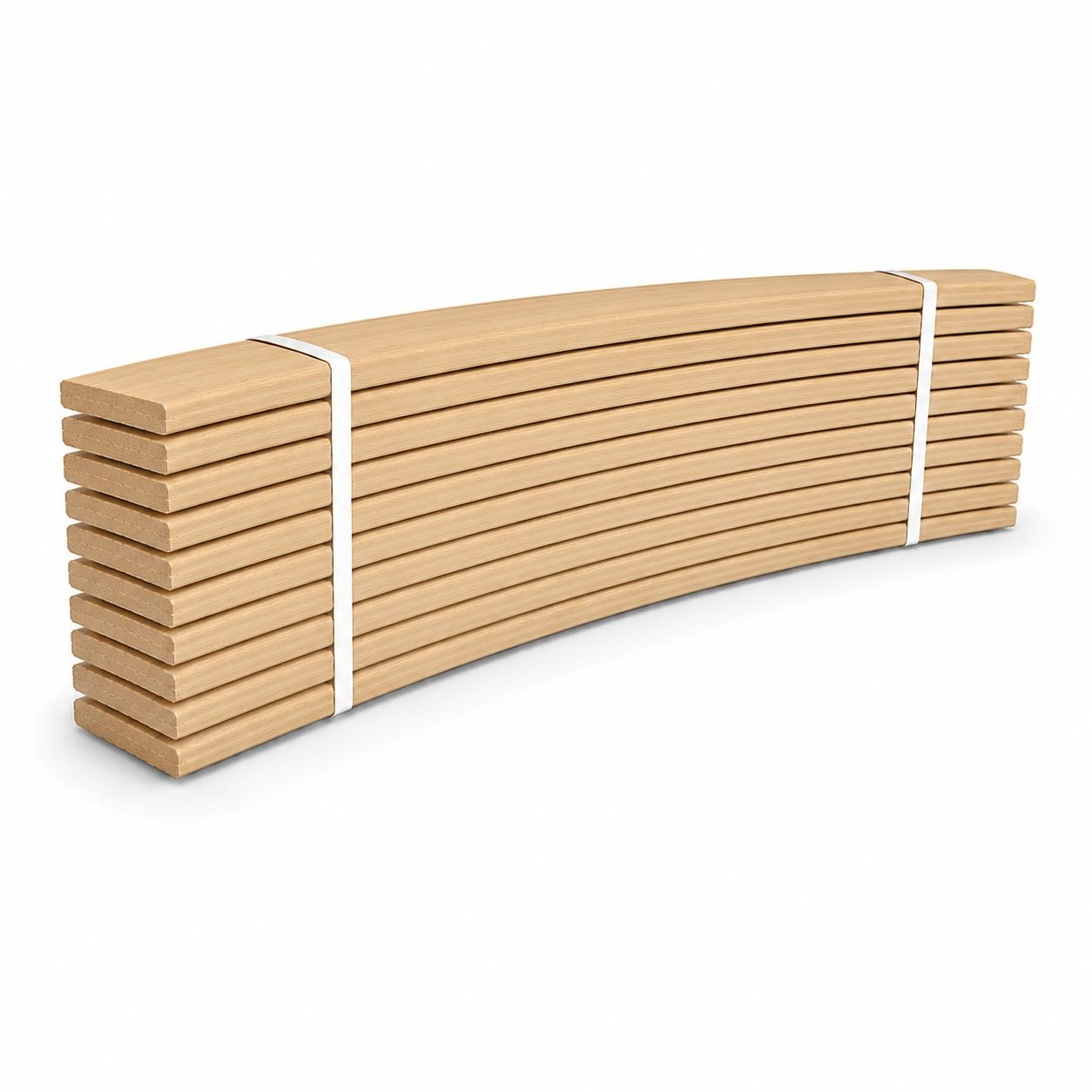 Cortassa Soluko Listelli Curvati in Legno di Faggio 79 cm – Kit 10 Pezzi – Doga Ricambio per Rete Letto – 79x6,7x0,8 cm – Resistenti e Flessibili
