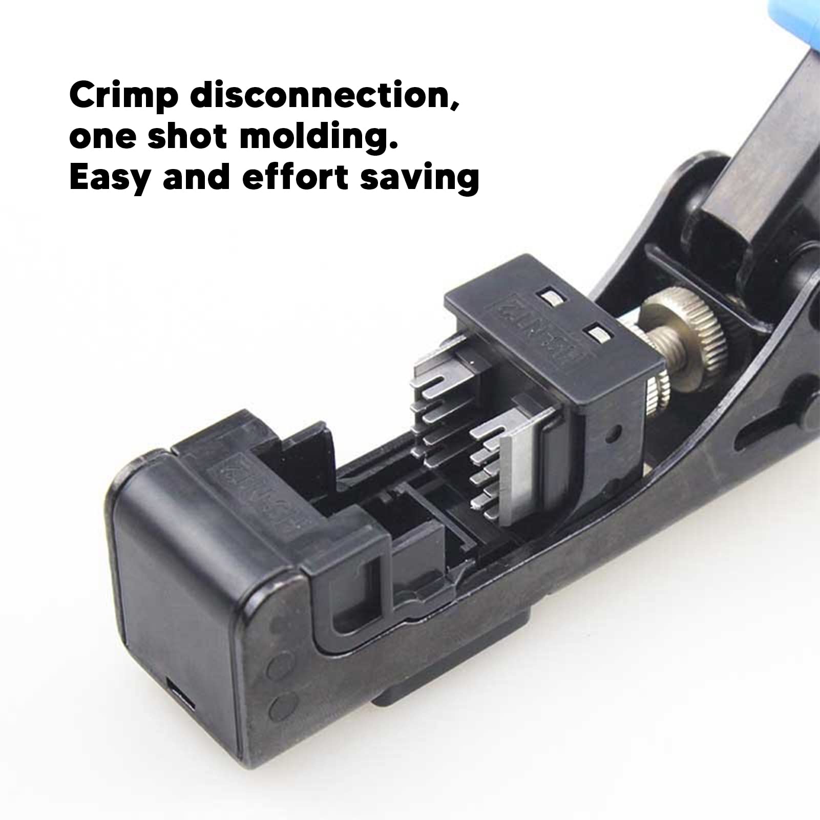 Modulare Datenkabel-Crimper, professionelles Flachmaul-Anschlusswerkzeug aus legiertem Stahl, Drahtschneide-Crimpfunktion für Cat5 Cat6-Netzwerkkabel, Büro, Zuhause,