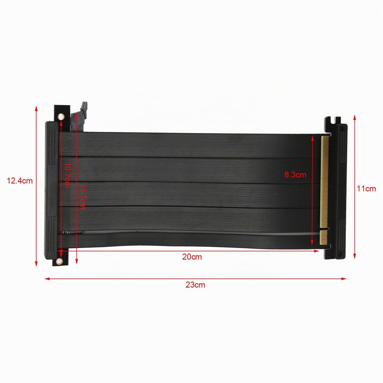 Grafikkarten-Verlängerungskabel, Flexibles Dual Reverse Ultra PCIE 4.0 Grafikkarten-Verlängerungskabel X16 Riser-Kabel, für Gaming