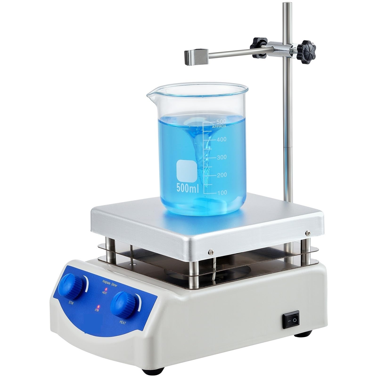 Piastra riscaldante con agitatore magnetico 0-1500/2000 RPM Piastra riscaldante con agitatore magnetico Piastra riscaldante Agitatore Barre di agitazione incluse