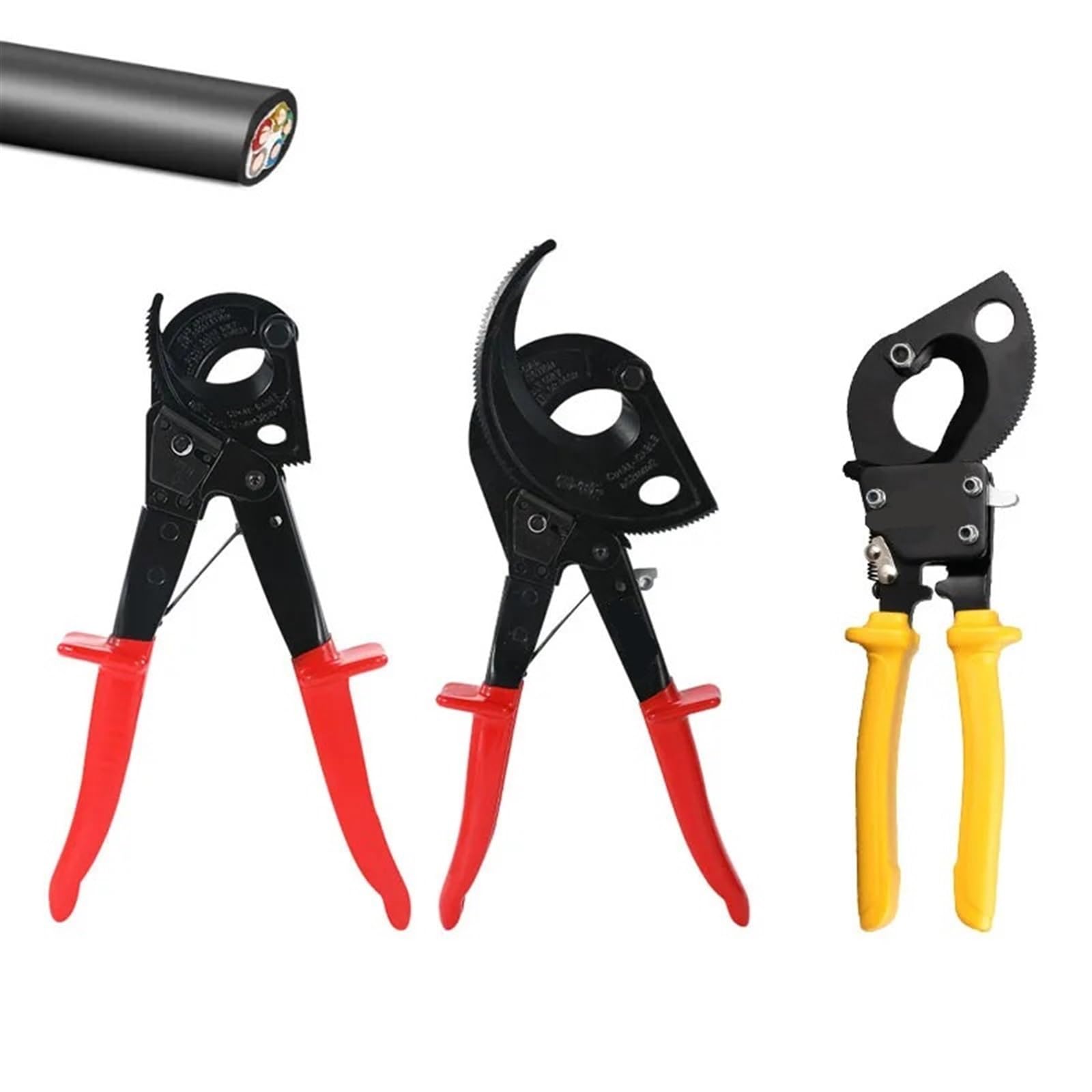 Cortacables de trinquete Alicates de corte cables electricista con trinquete, tijeras, alicates aluminio y cobre, herramienta manual, manuales for grandes(LK-240)