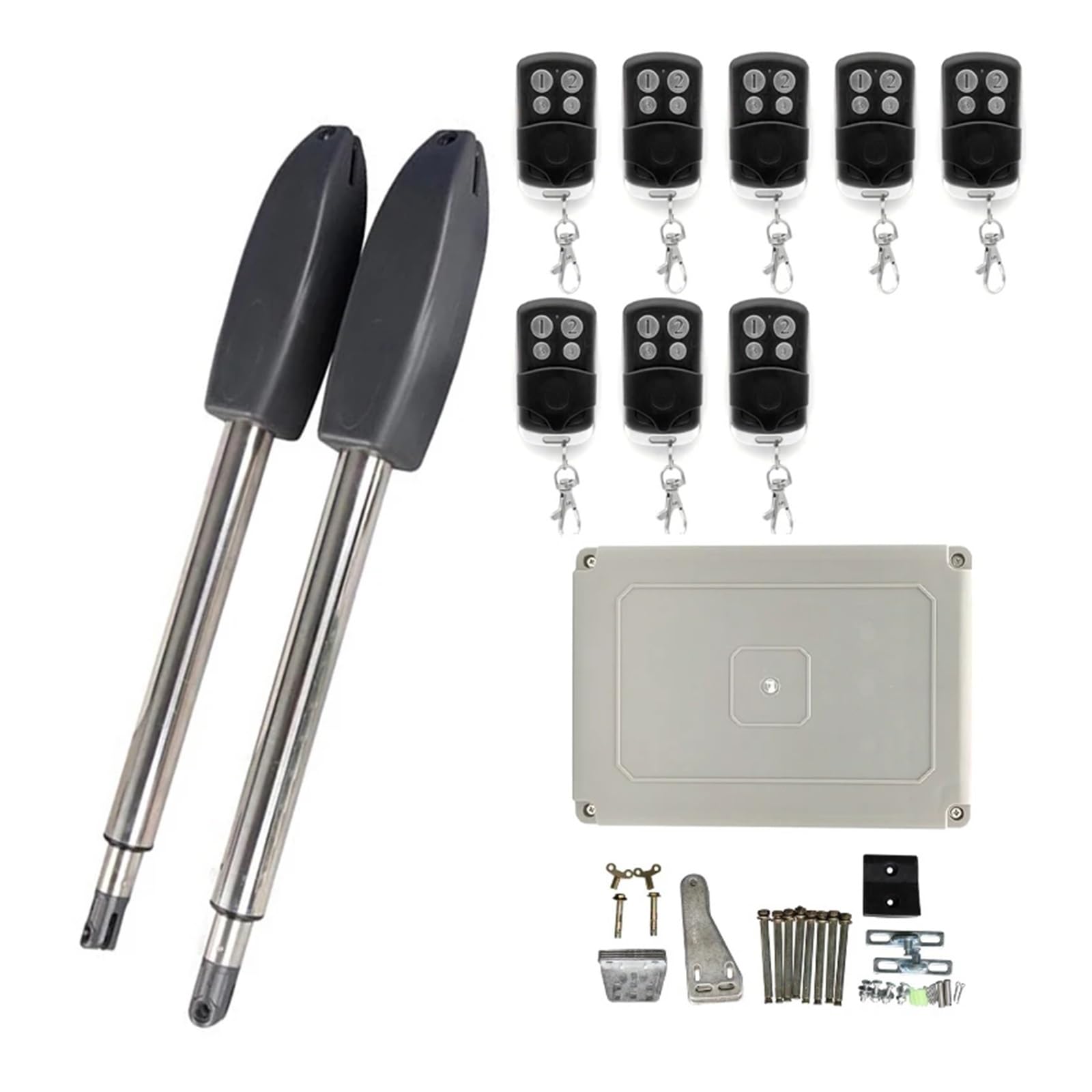 Electric Gate Opener Kit, 400KG Automatic Electric Swing Gate Opener Kit Pull Arm Drive Door Operator Motor Actuator Multi Remote Control Optional(8 Remote)