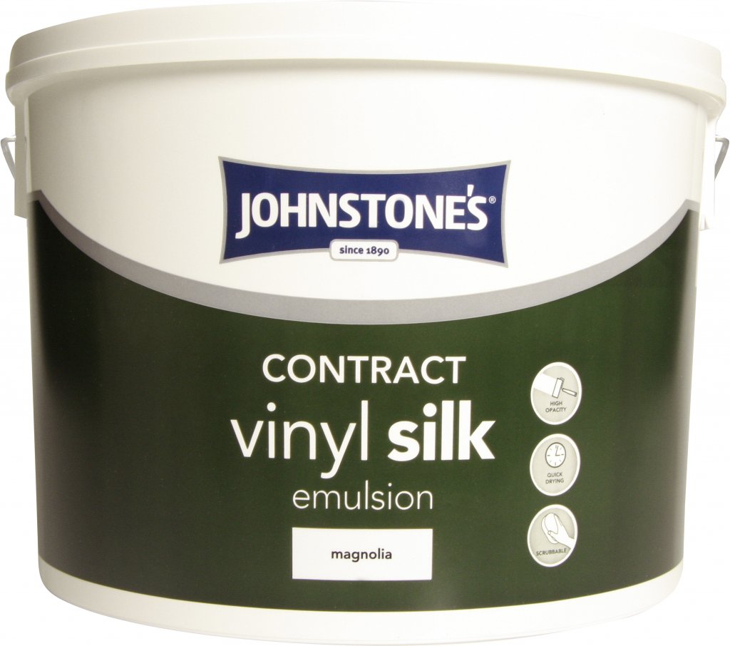 Johnstone's Contract Vinyl Silk 10L Magnolia (649451)