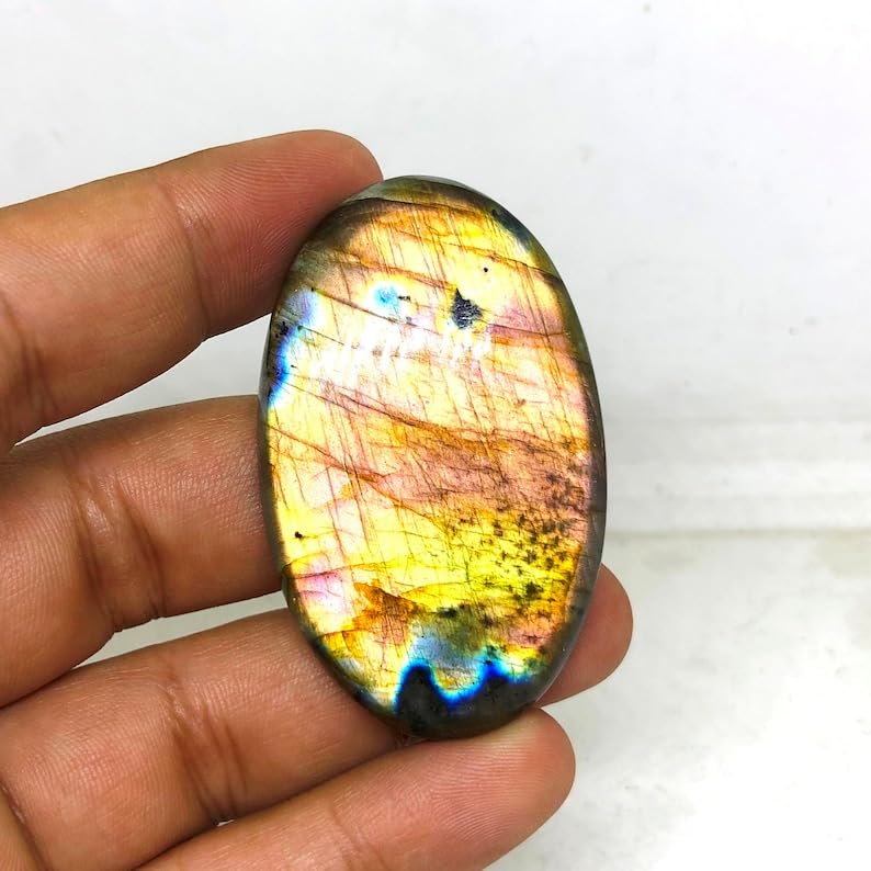 Cabochon en labradorite naturelle pour création de bague DIY