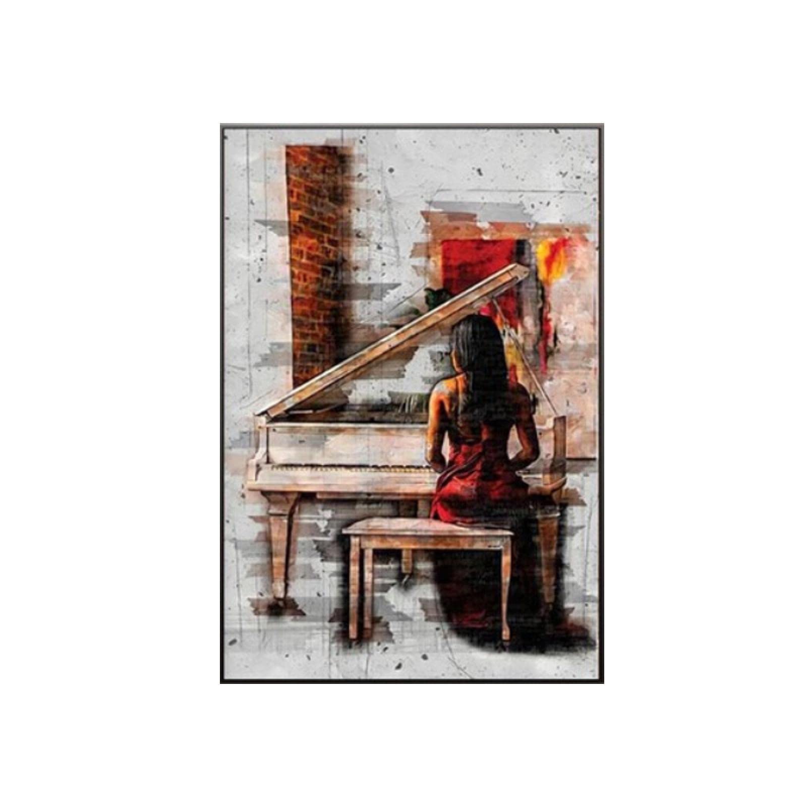 JINHJ Modern Red Dress Woman Playing Piano Abstract Posters and Prints  Canvas Painting Print Living Room Wall Decor (30 x 40 cm/11.8 x 15.7 Inch)  Frameless : Amazon.de: Home & Kitchen