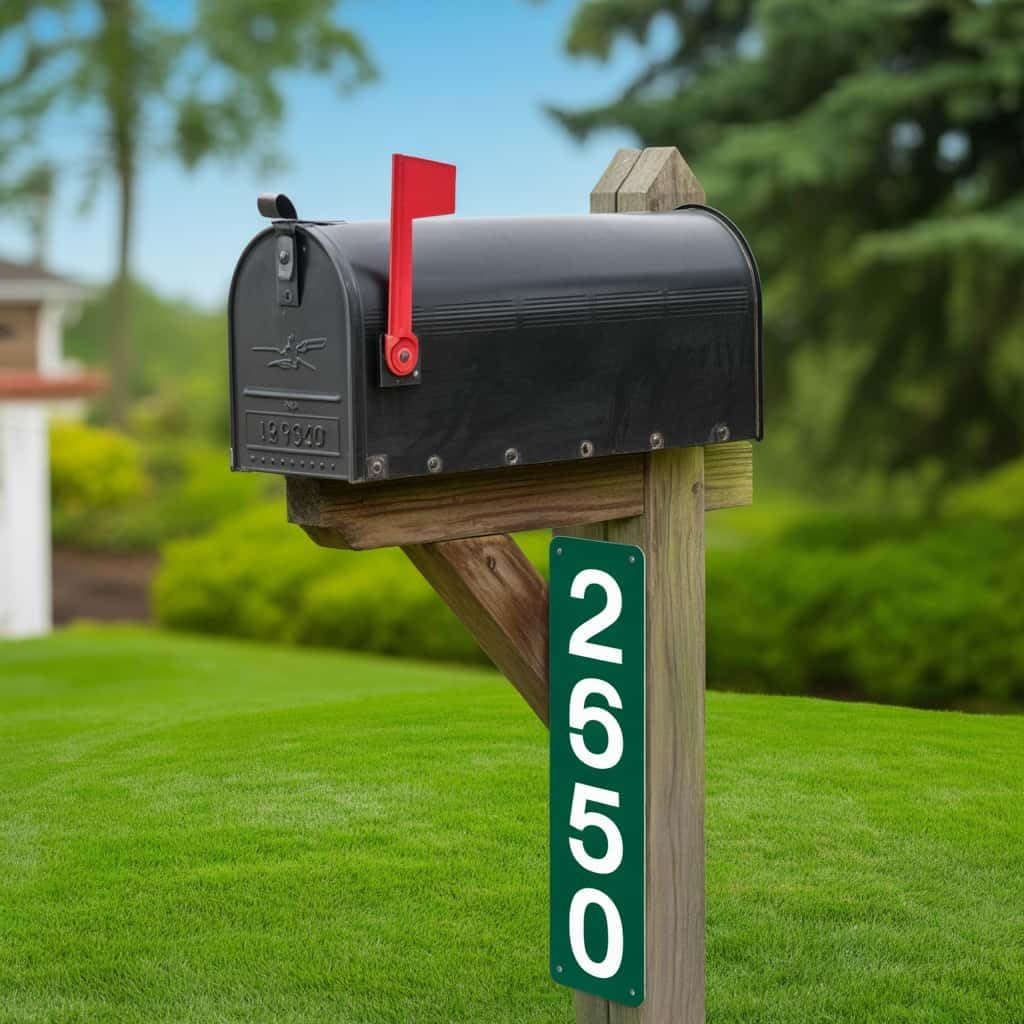Custom Reflective House Numbers, Mailbox Address Plaque, Aluminum Uv And Weather Protected, Single/Double-Sided 4x18 Inches