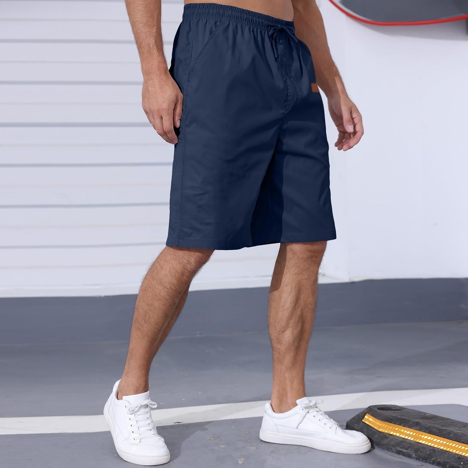 Men's Casual Jogger Shorts Elastic Waist Cargo Shorts Relaxed Fit SweatShorts Running Workout Sport Twill Shorts - Image 2