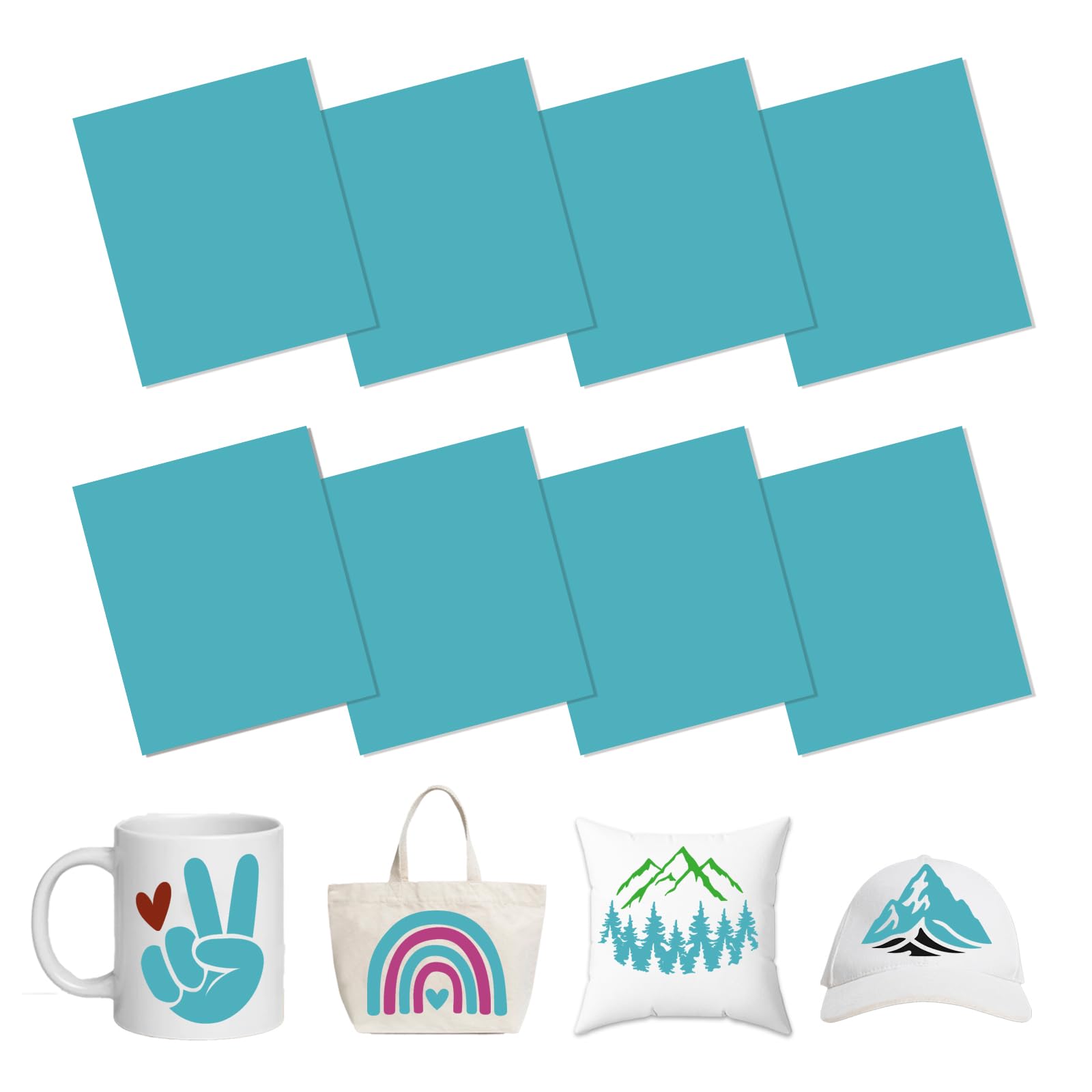 Lake Blue Sublimation Transfer Ink Paper 8 Sheets 12 * 10in